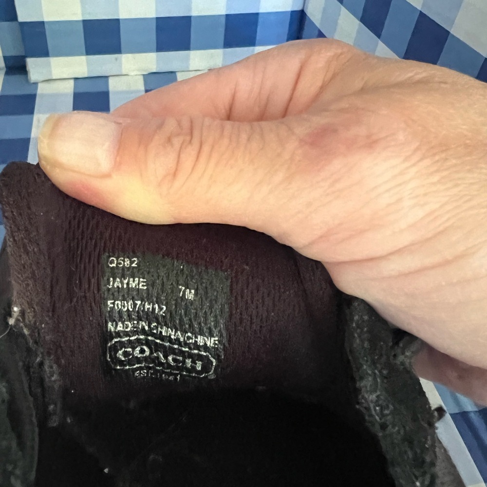 Coach Jayme Signature C Black & Metallic Silver Women’s Size 7 Sneaker - Picture 4 of 12